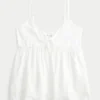 Top babydoll com laço à frente