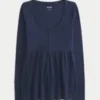 Top babydoll com laço nas costas