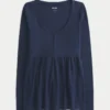 Top babydoll com laço nas costas