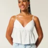 Top babydoll com padrão paisley simples Top babydoll com padrão paisley simples