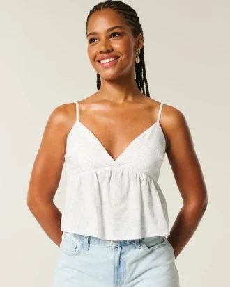 Top babydoll com padrão paisley simples