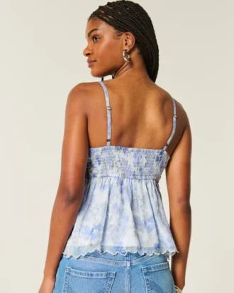 Top babydoll em chiffon fácil