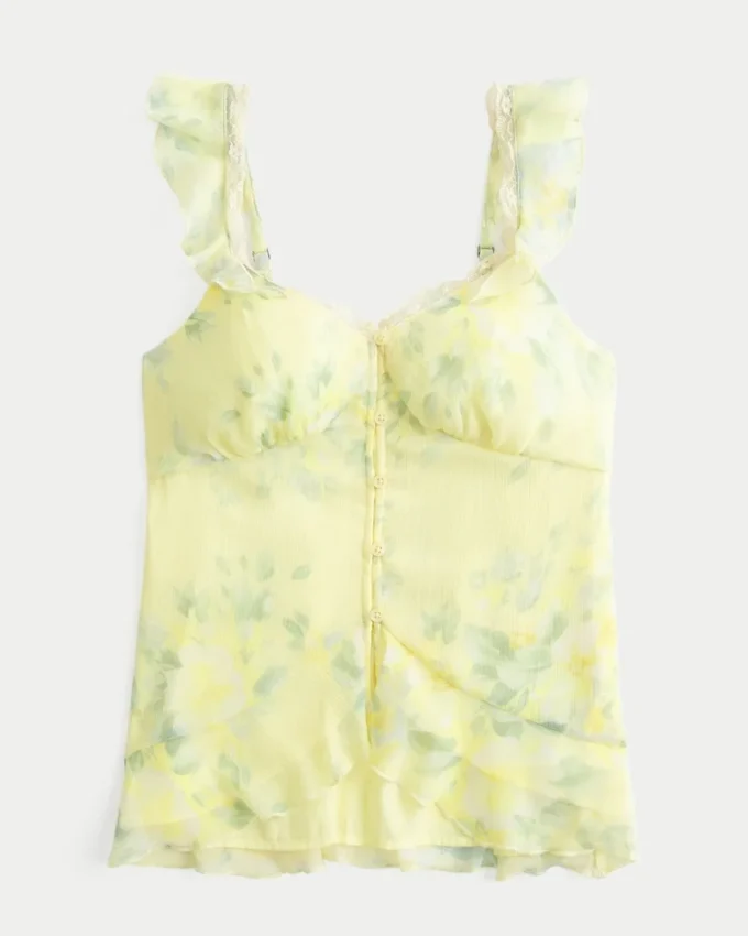Top babydoll em chiffon fácil Top babydoll em chiffon fácil