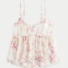 Top babydoll em chiffon fácil Top babydoll em chiffon fácil