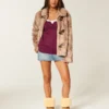 Top babydoll Henley com laço fácil Top babydoll Henley com laço fácil