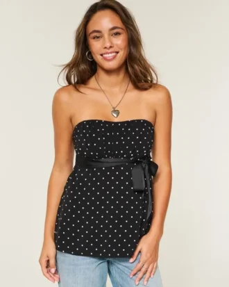Top babydoll sem alças