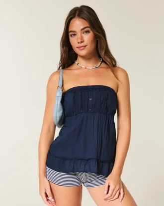 Top babydoll sem alças