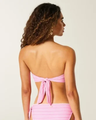 Top de biquíni bandeau com anel em O