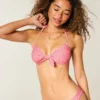 Top de biquíni bandeau com laço frontal