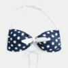 Top de biquíni bandeau com laço frontal