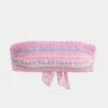 Top de biquíni bandeau com pregas