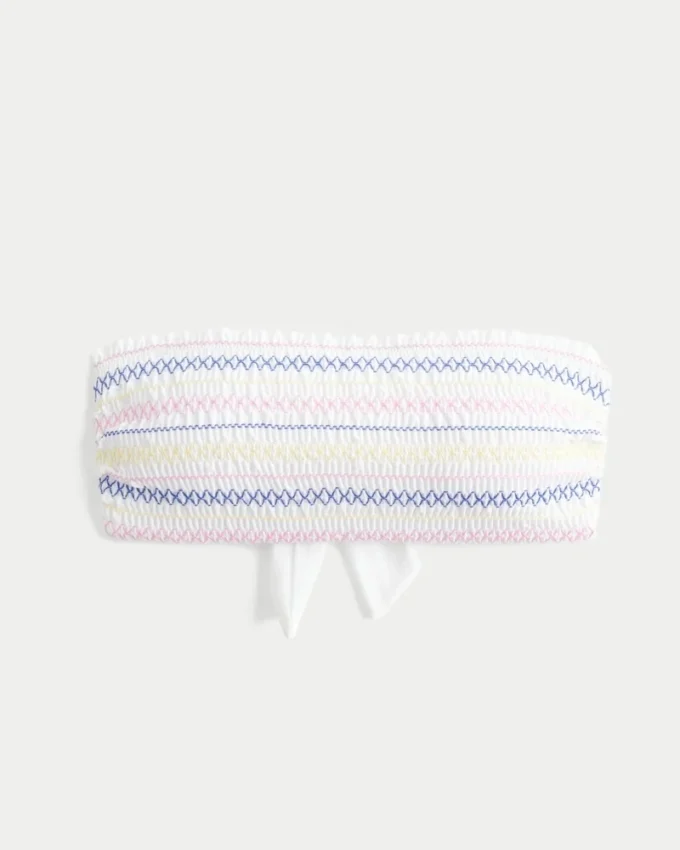 Top de biquíni bandeau com pregas Top de biquíni bandeau com pregas