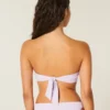 Top de biquíni bandeau com pregas