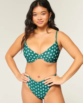 Top de biquíni com aro e decote profundo Curvy