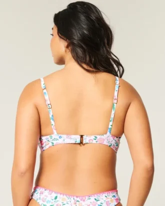 Top de biquíni com aro e decote profundo Curvy