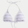 Top de biquíni triangular com alças e smock