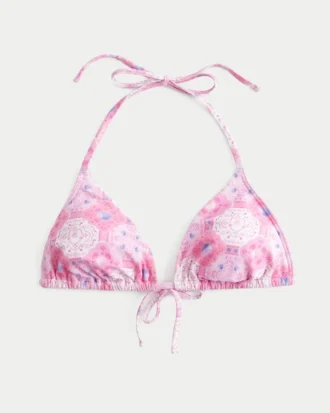 Top de biquíni triangular com alças tipo halter Spring Break