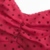 Top de chiffon com acabamento em renda