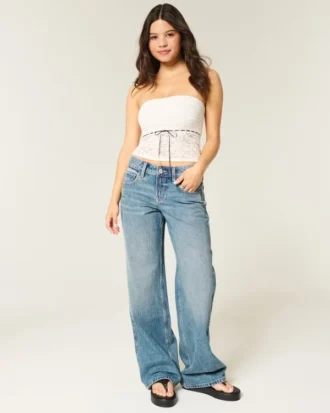 Top tubular com renda em toda a peça