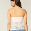 Top tubular com renda em toda a peça