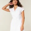Vestido camisa de manga curta