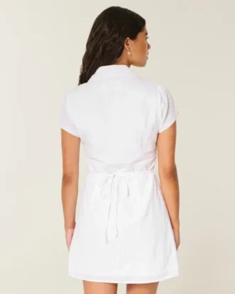 Vestido camisa de manga curta