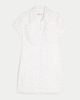 Vestido camisa de manga curta