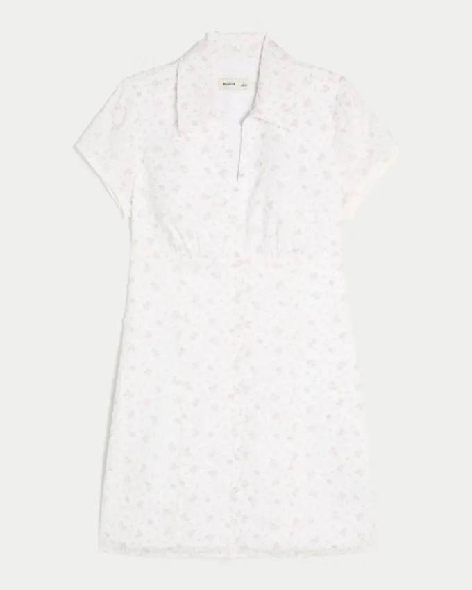Vestido camisa de manga curta