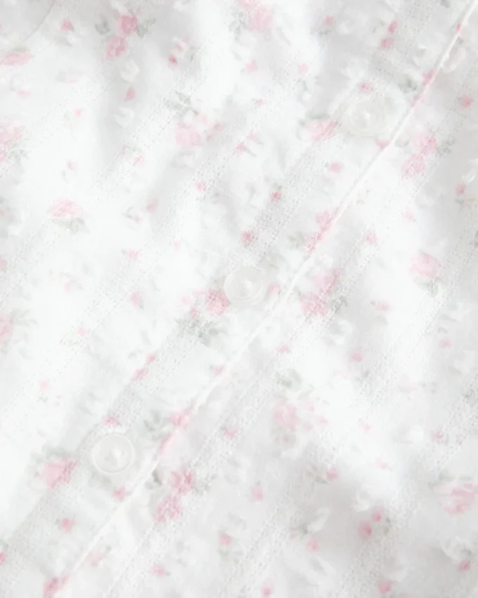 Vestido camisa de manga curta