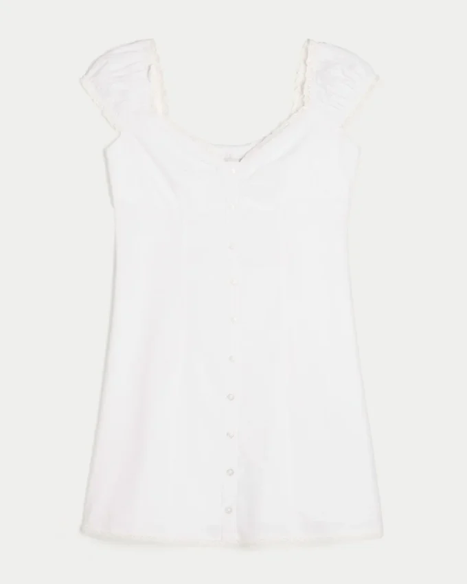Vestido com mangas curtas