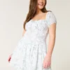Vestido com saia balão e cintura descida Hollister Sofia