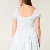 Vestido com saia balão e cintura descida Hollister Sofia