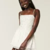 Vestido com saia-calça em chiffon