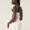 Vestido com saia-calça em chiffon