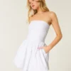 Vestido com saia-calça franzida