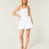 Vestido com saia-calça franzida