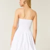 Vestido com saia-calça franzida