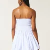 Vestido com saia-calça franzida