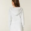 Vestido de malha com capuz e mangas compridas