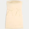 Vestido justo sem alças com laço em cetim Vestido justo sem alças com laço em cetim