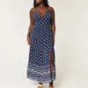 Vestido maxi com costas abertas