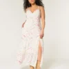 Vestido maxi com costas abertas