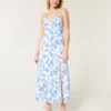 Vestido maxi com costas abertas