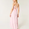 Vestido maxi com costas abertas