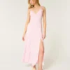 Vestido maxi com costas abertas
