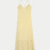 Vestido maxi com costas abertas