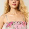 Vestido maxi sem alças com smock