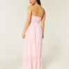 Vestido maxi sem alças estilo croché Vestido maxi sem alças estilo croché